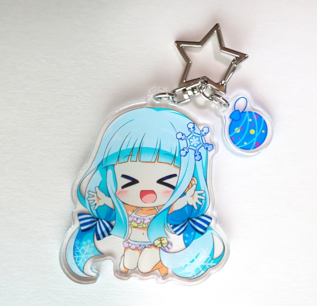 水着はっかちゃん　アクリルキーホルダー(6㎝)