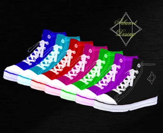 《VRoid》High Cut Sneakers MultiColors
