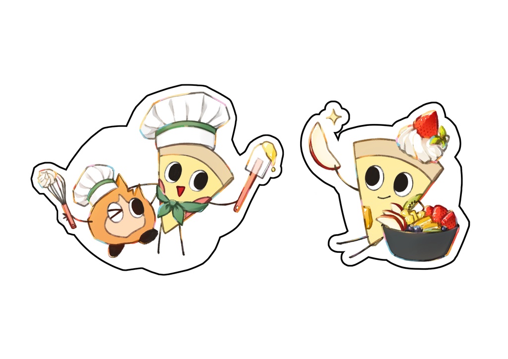 【非公式】ピザくん&バーニンくん　アクリルマグネットセット