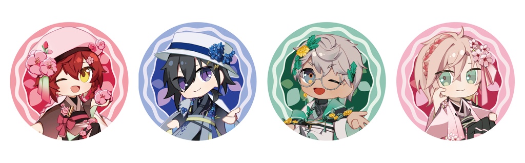 【非公式】春衣装 ホログラム缶バッジ