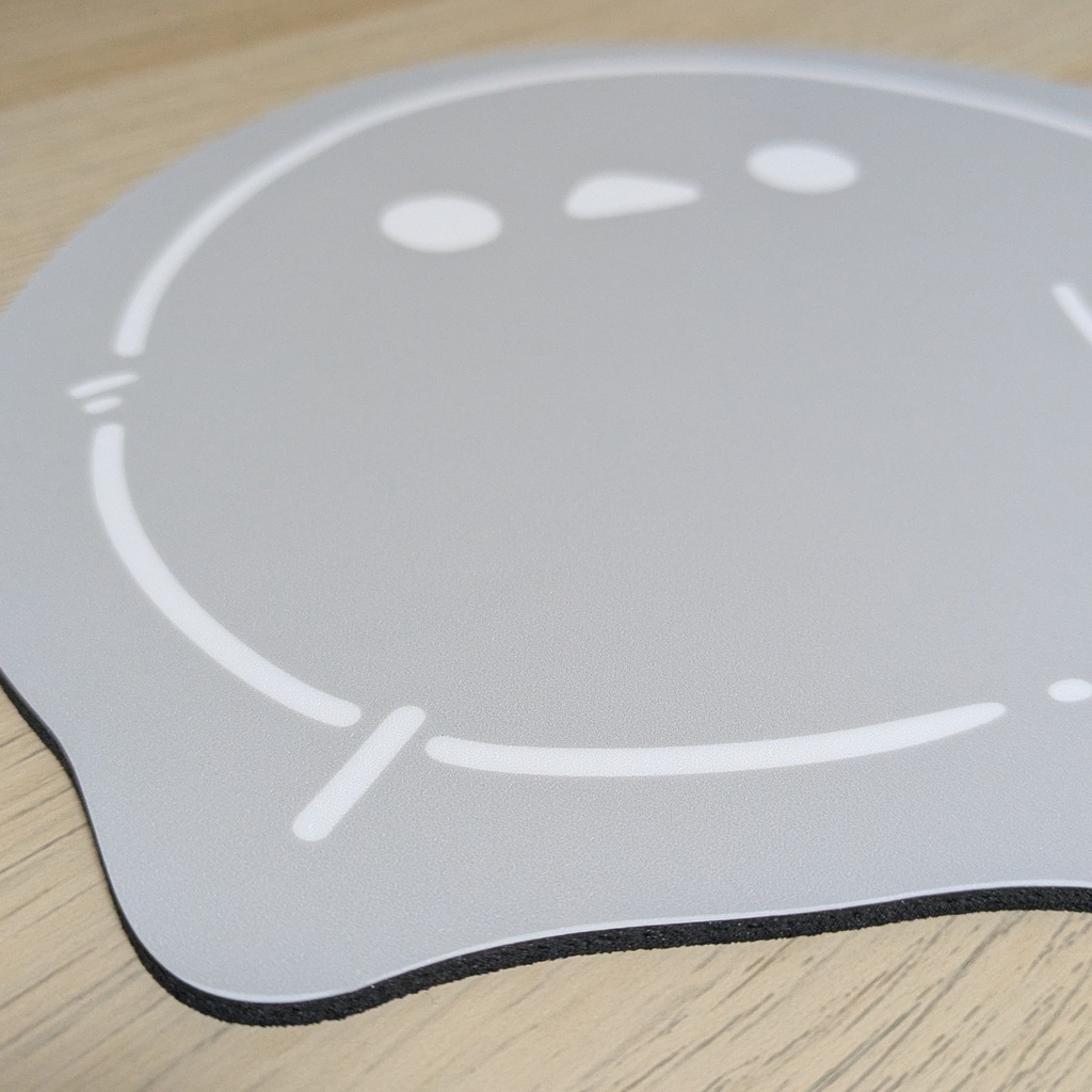 シマエナガのダイカット風マウスパッド(グレー)