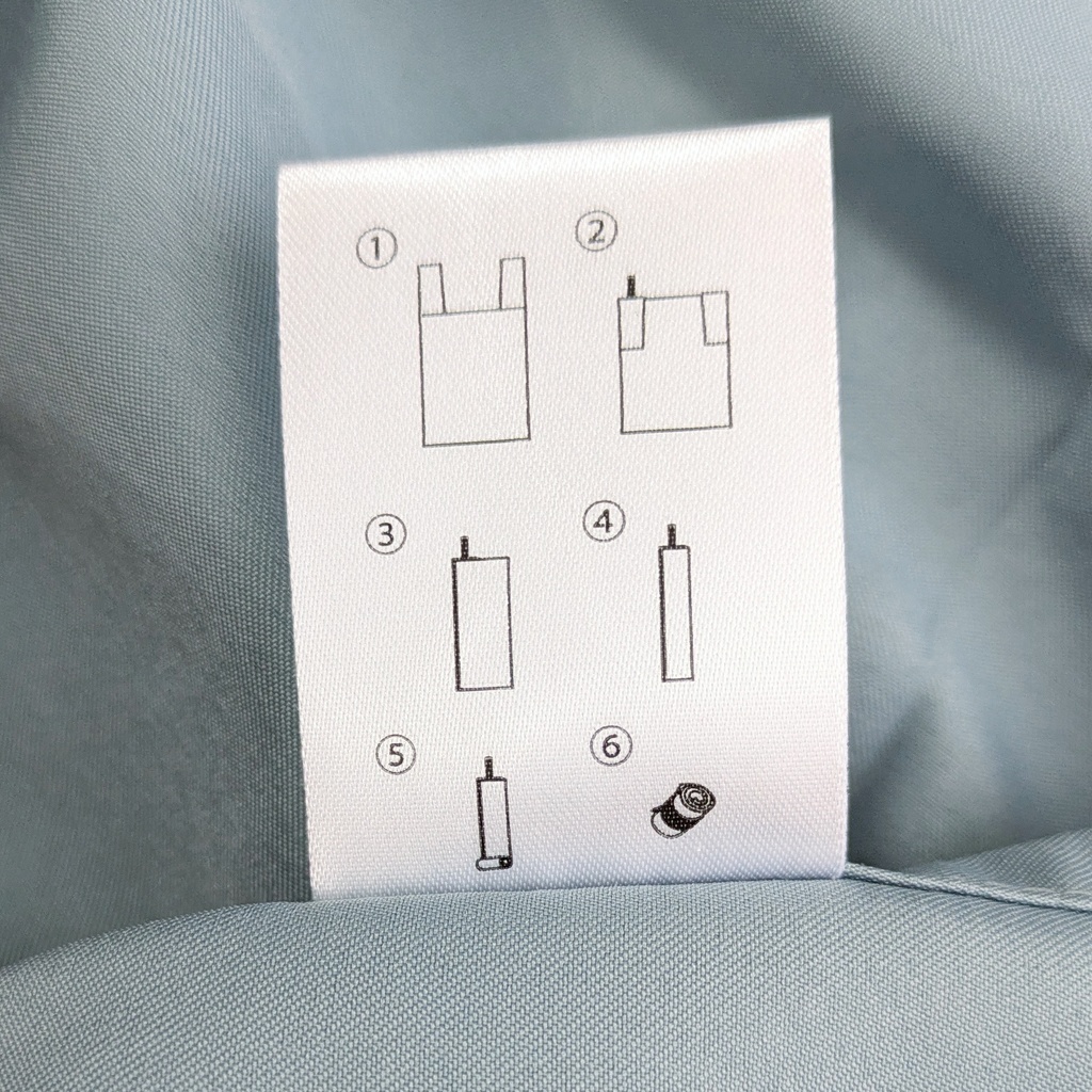 かわいいシマエナガのクルリトエコバッグ(スモークピンク)