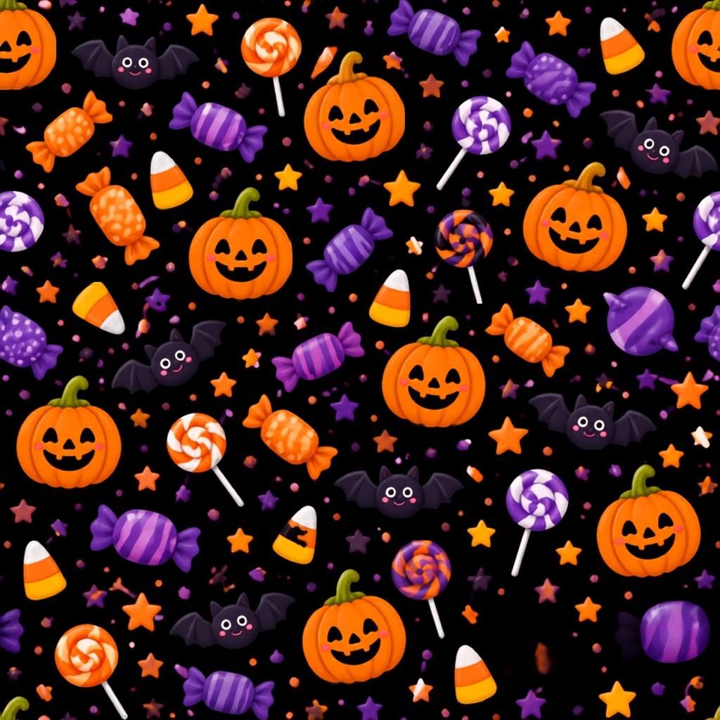 「Halloween Pop Party★ハロウィン デジタルペーパー 4枚セット」(Canva)