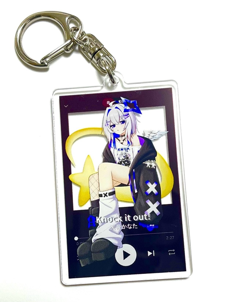 音楽プレーヤー風キーホルダー【Knock it out!】