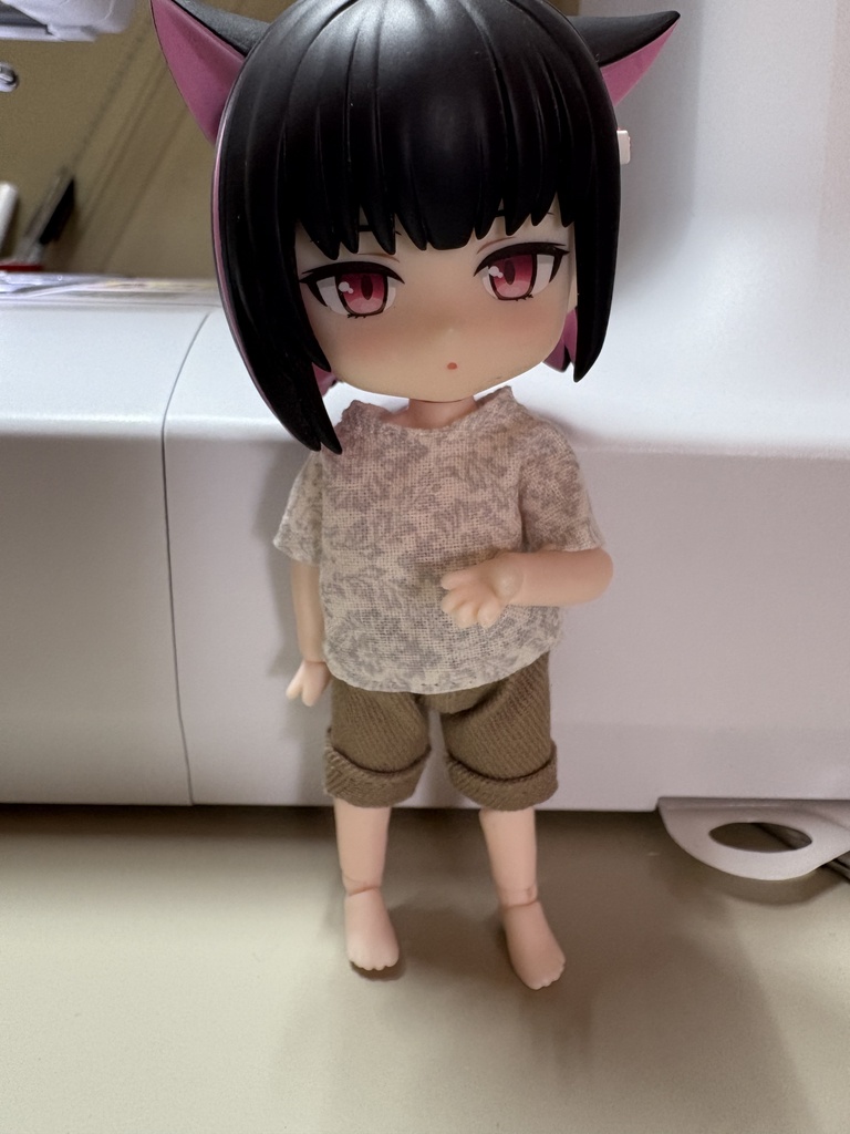 柄入りTシャツ ホワイト 後ろ開き