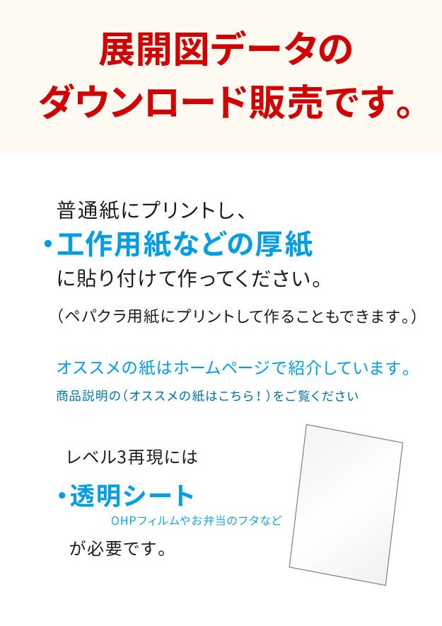 ライダーガシャット ペーパークラフト展開図