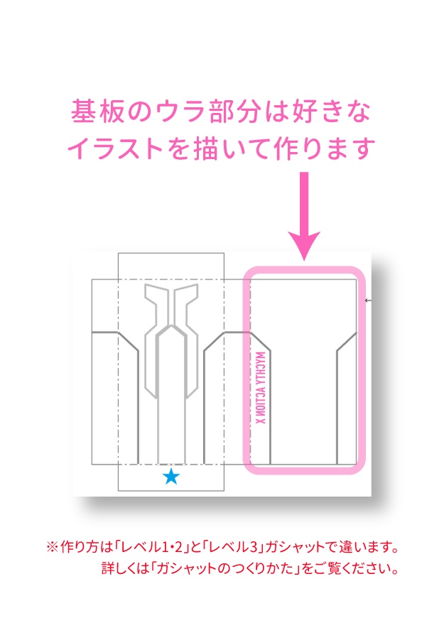 ライダーガシャット ペーパークラフト展開図