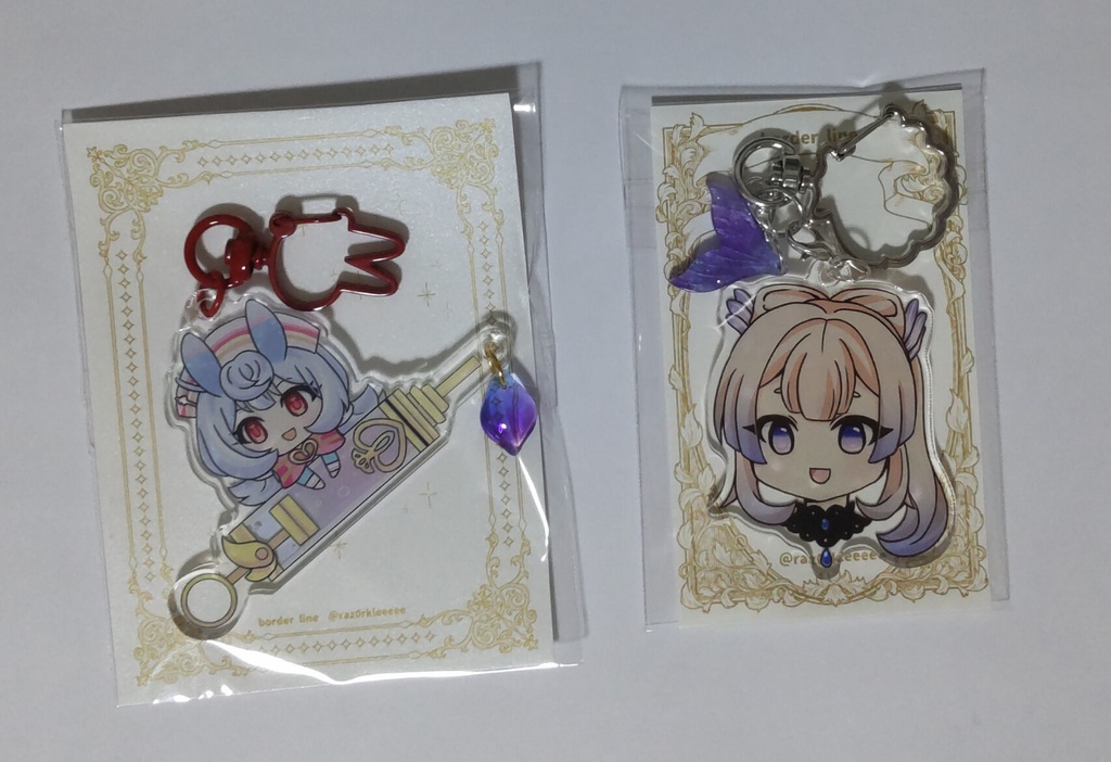 【原神】チャーム付きデザインナスカンアクリルキーホルダー