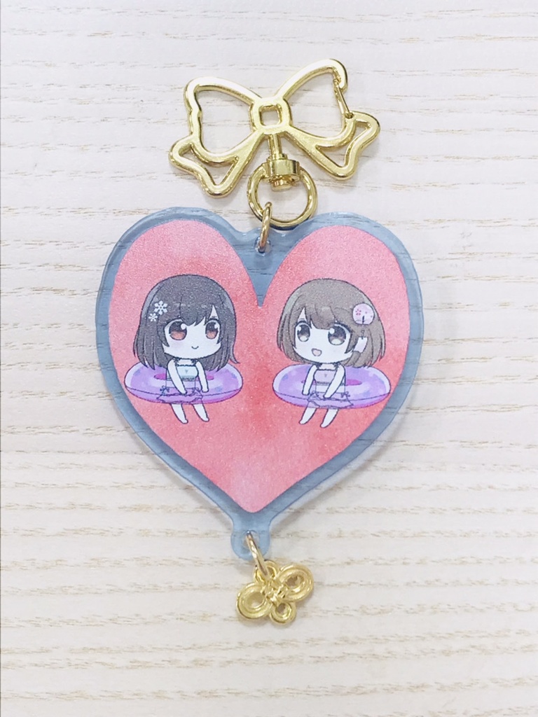 【数量限定】＊直筆サイン入り＊雪村とあさんと風鈴みすずの浮き輪でぷかぷか♡アクリルキーホルダー