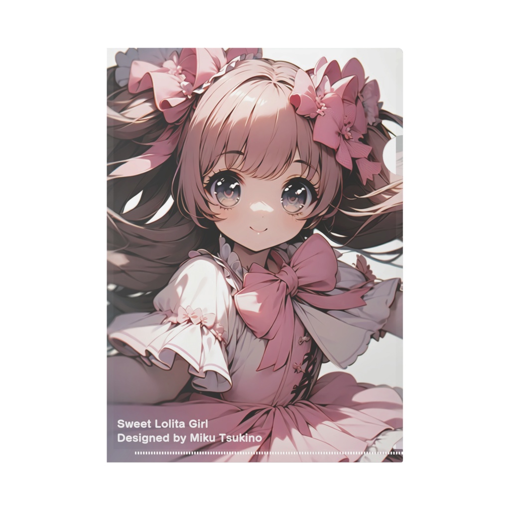 Sweet Lolita Girl クリアファイル（plastic file folders）Designed by Miku Tsukino 