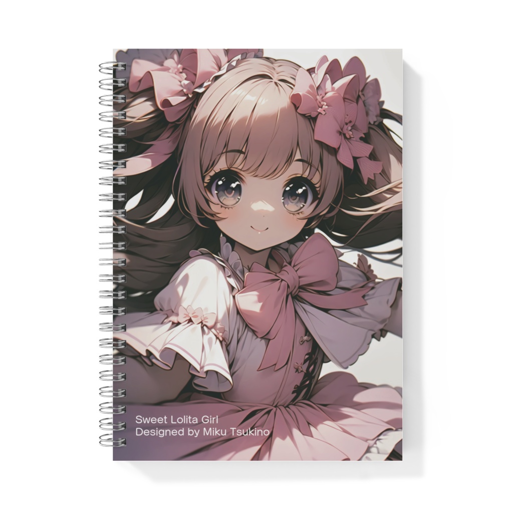 Sweet Lolita Girl リングノート（spiral notebook）Designed by Miku Tsukino