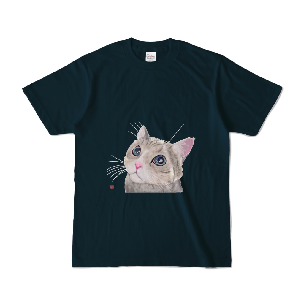猫の視線を感じるtシャツ Belusyuta Booth