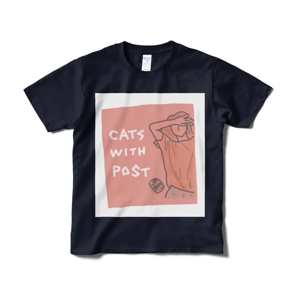 のらねことポスト　酔いTシャツ(紺・黒)