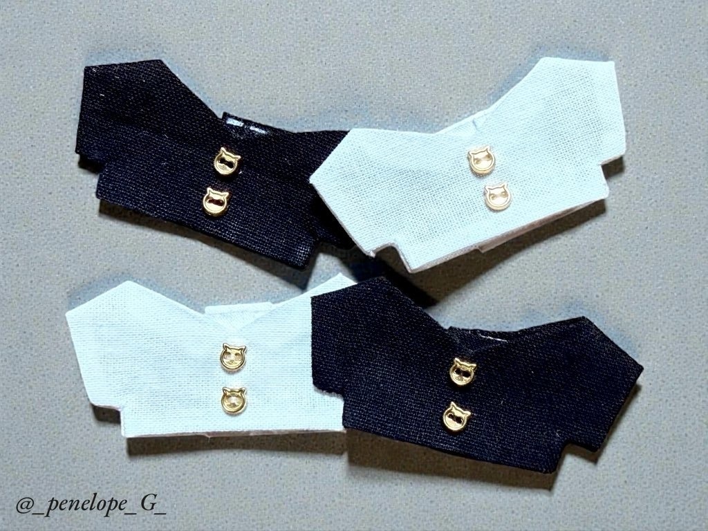 【ほわ】猫ちゃんボタンTシャツ