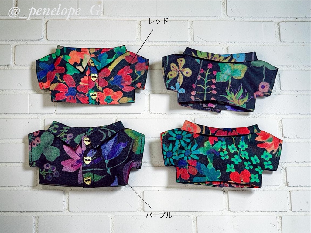 【12cm】さらっと花総柄シャツ