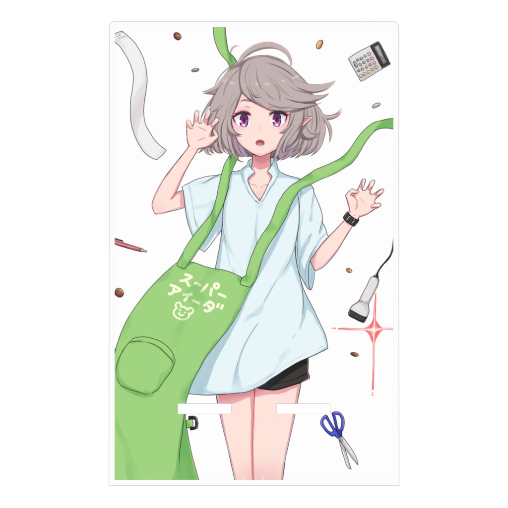 新・バイト王マンジュのアクリル製携帯電話置き