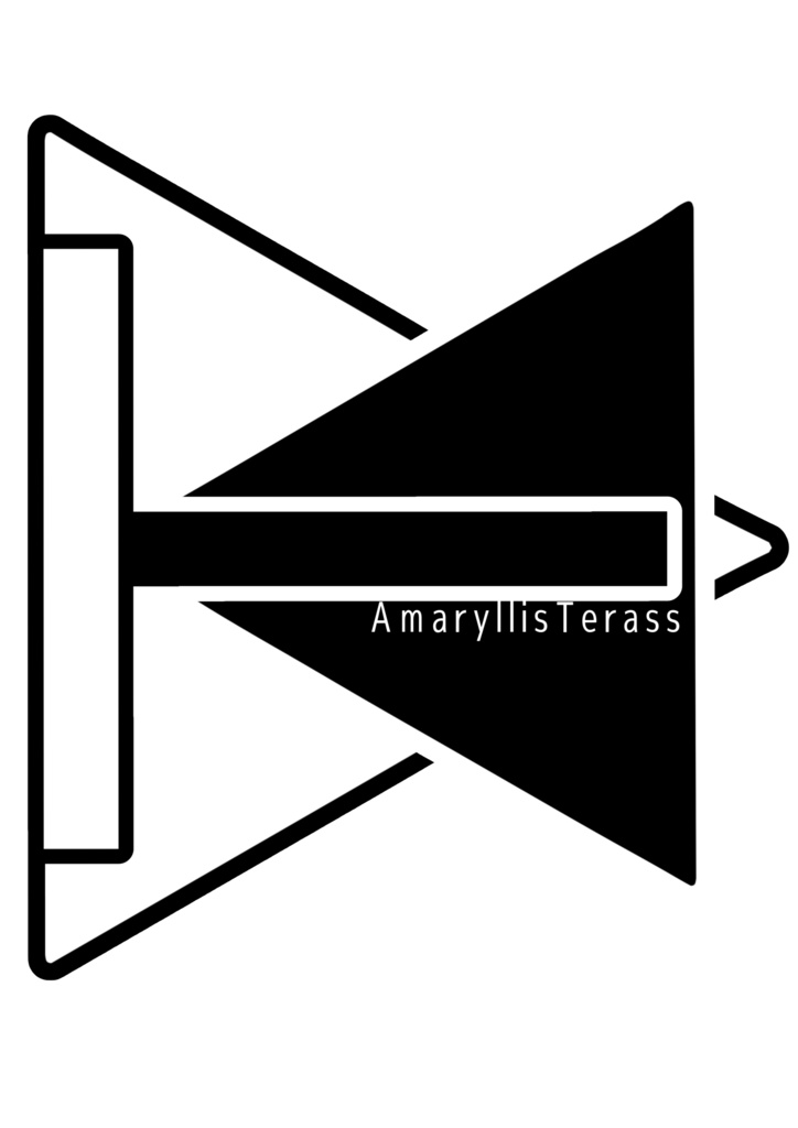 AmaryllisTerass公式ロゴ缶バッチ(モノクロ)