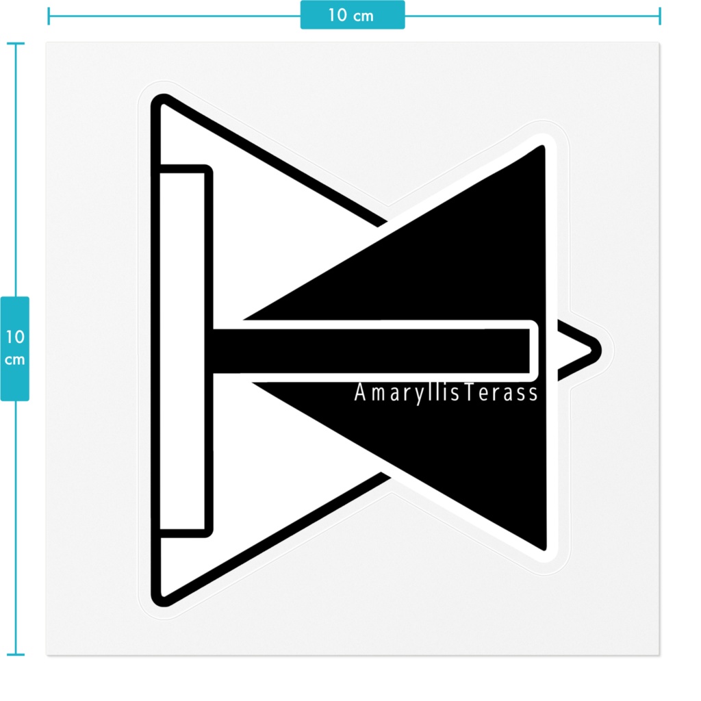 AmaryllisTerass公式ロゴステッカー(モノクロ)