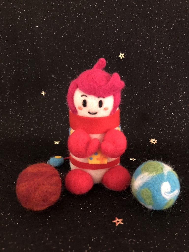 手作りマンジュ人形part1『宇宙服マンジュ地球＆火星セット』