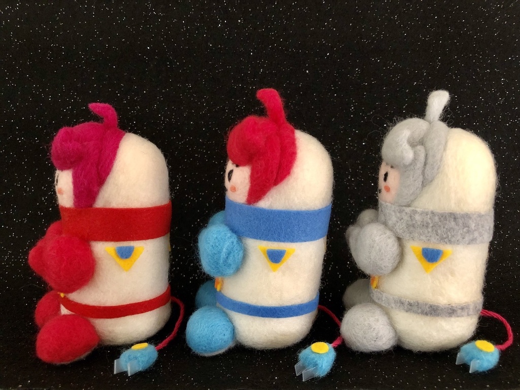 手作りマンジュ人形part1『宇宙服マンジュ土星&木星セット』