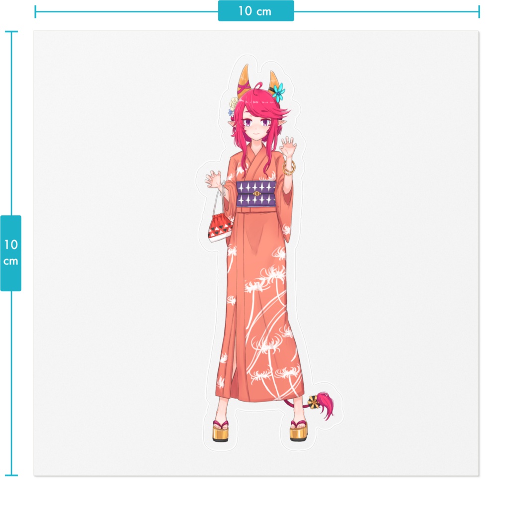 不動明星王マンジュ浴衣姿(2018ver.)のどこでも粘着紙