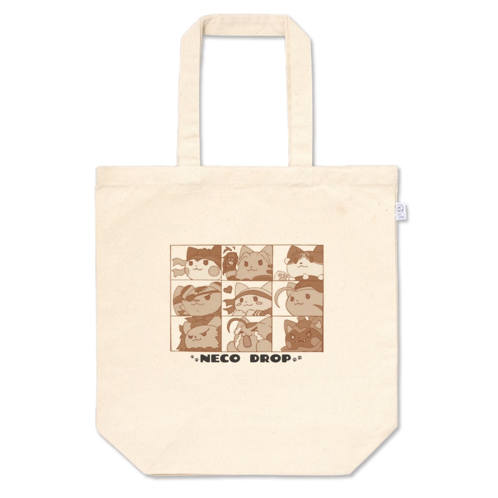 【残少】ねこどろっぷトートバッグ🐾M🐾せぴあ