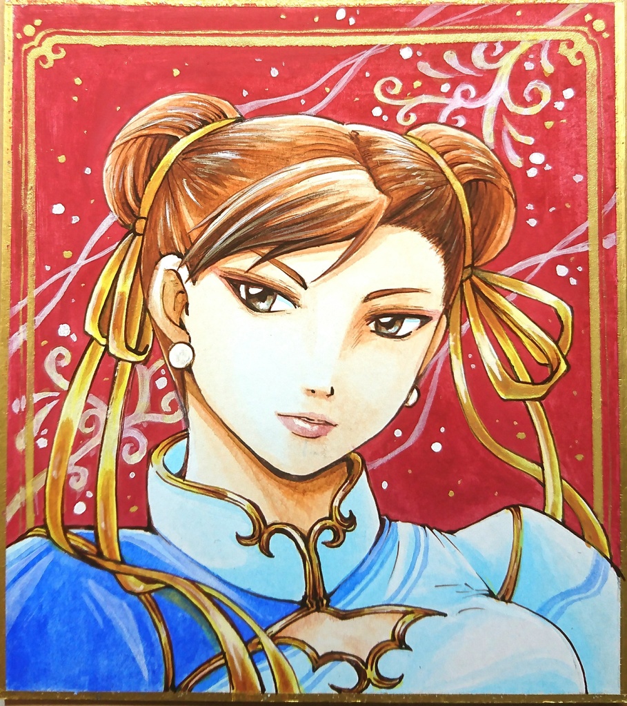 ミニ色紙原画・６春麗 