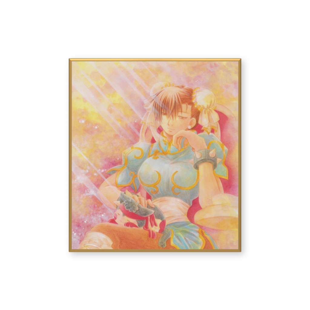 ミニ色紙（複製）ひなたぼっこハチマキ春麗