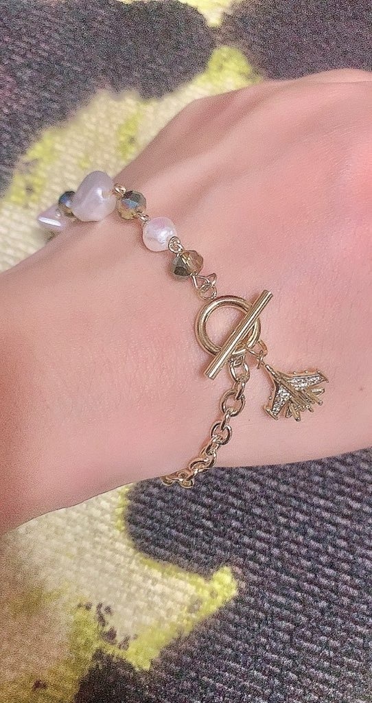 TGM イメージブレスレット(M→ゴールド、ピンクゴールド、I→シルバー)