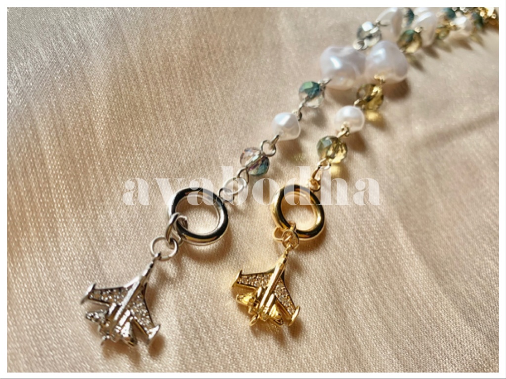 TGM イメージブレスレット(M→ゴールド、ピンクゴールド、I→シルバー)