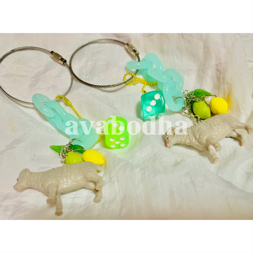 ひつじとレモンのキーリング