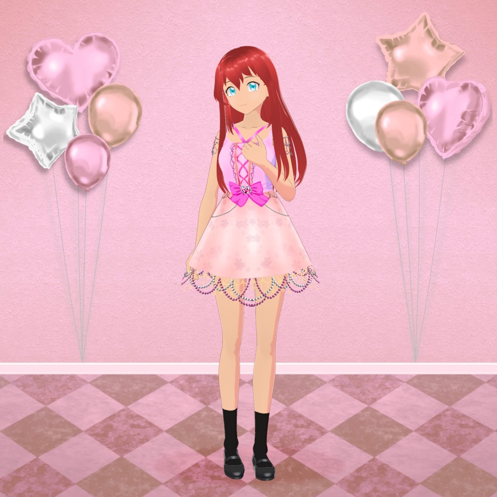 Pink Pearl Swimsuit Coord