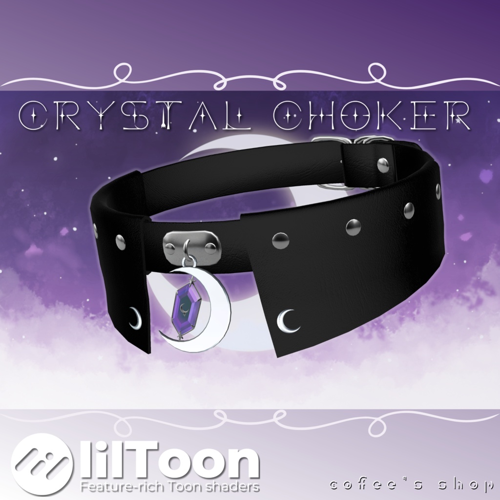 crystal choker【VRC想定モデル】