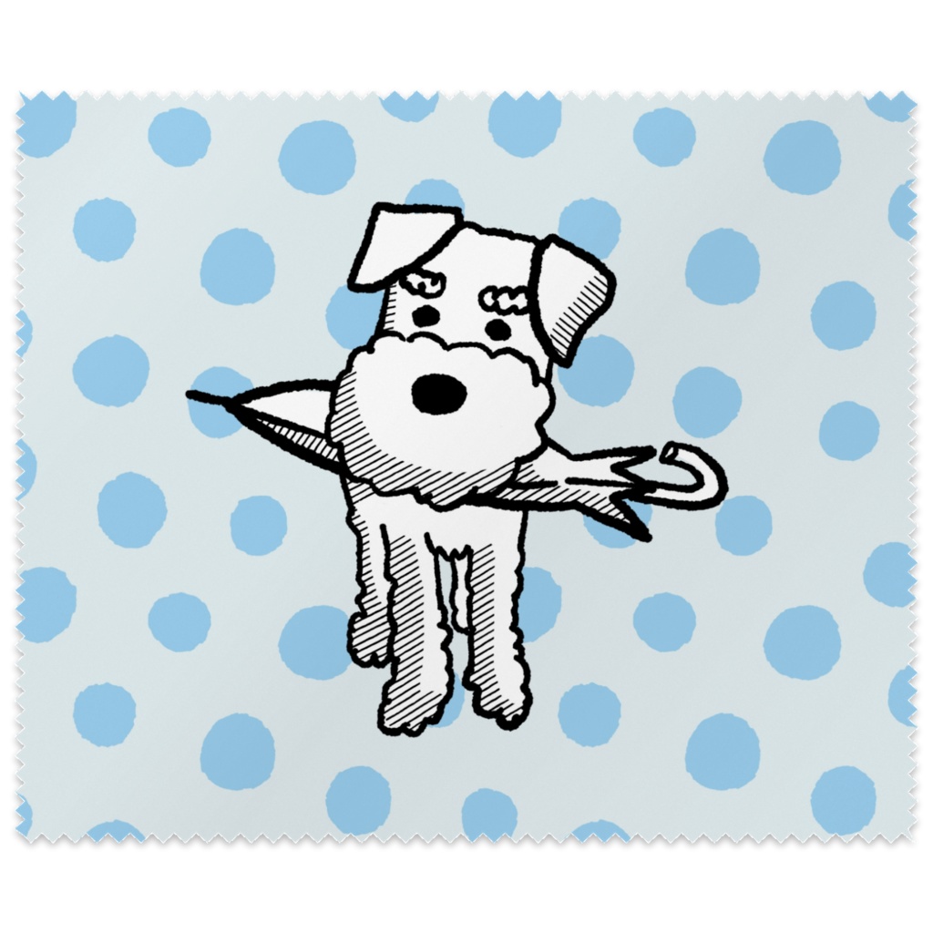 傘テリア メガネ拭き