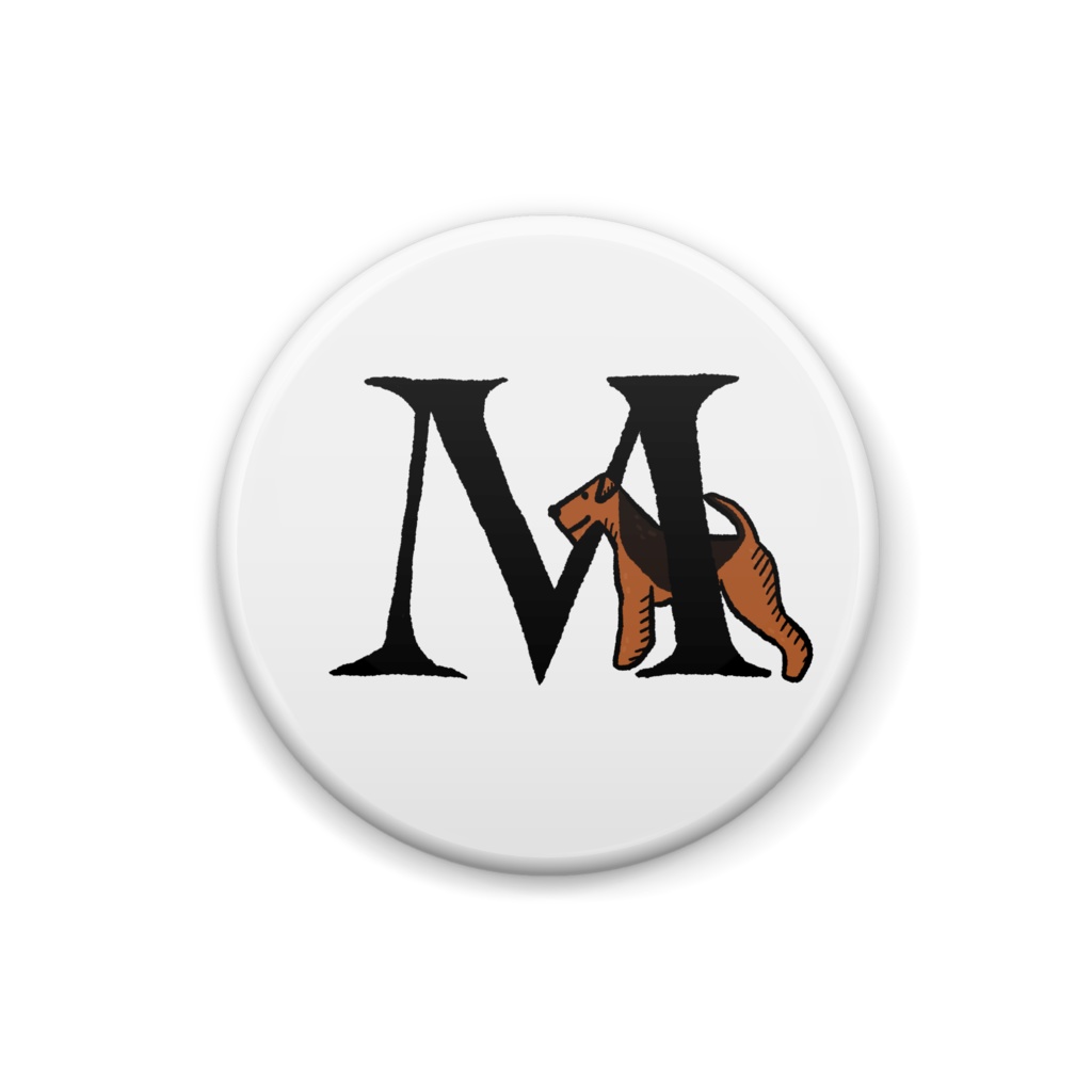 アルファベット缶バッジ【M】