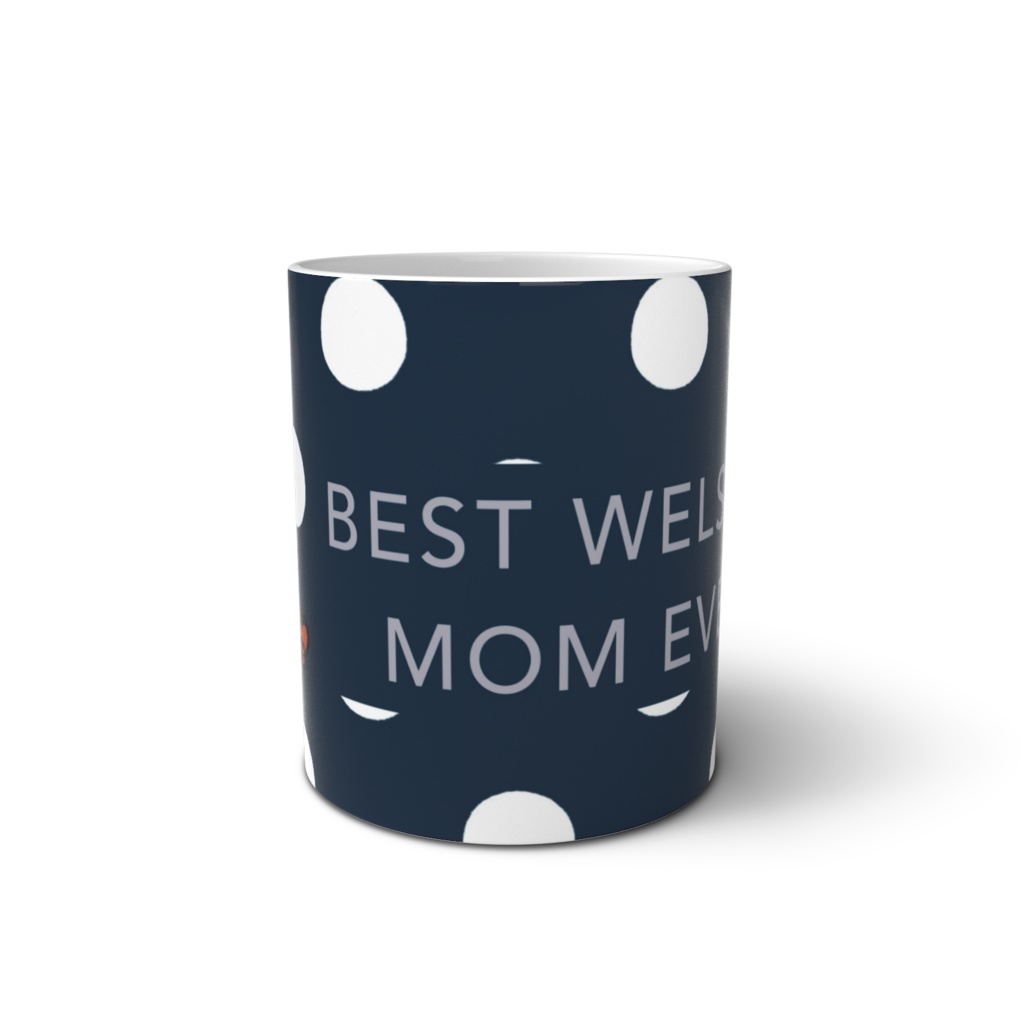 テリア座りマグ 水玉