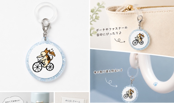 自転車ワイヤー めじるしチャーム