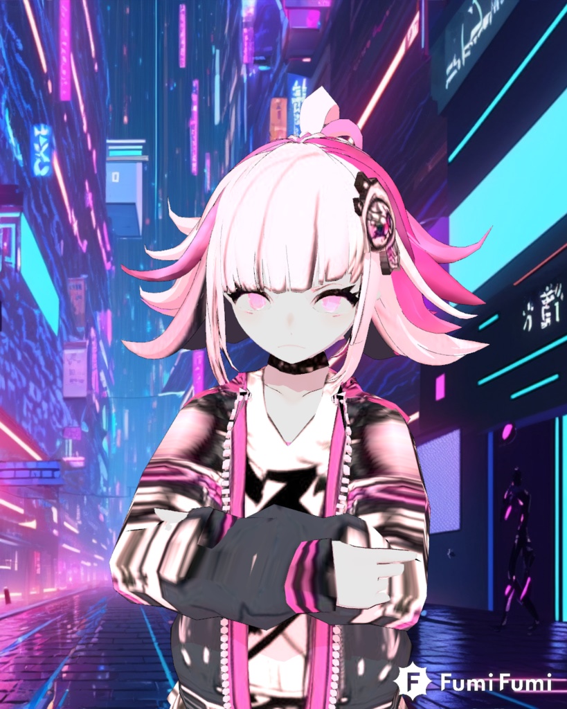 【無料版あり】AIイラストを立体化したサイバーパンク少女「レプリカ」