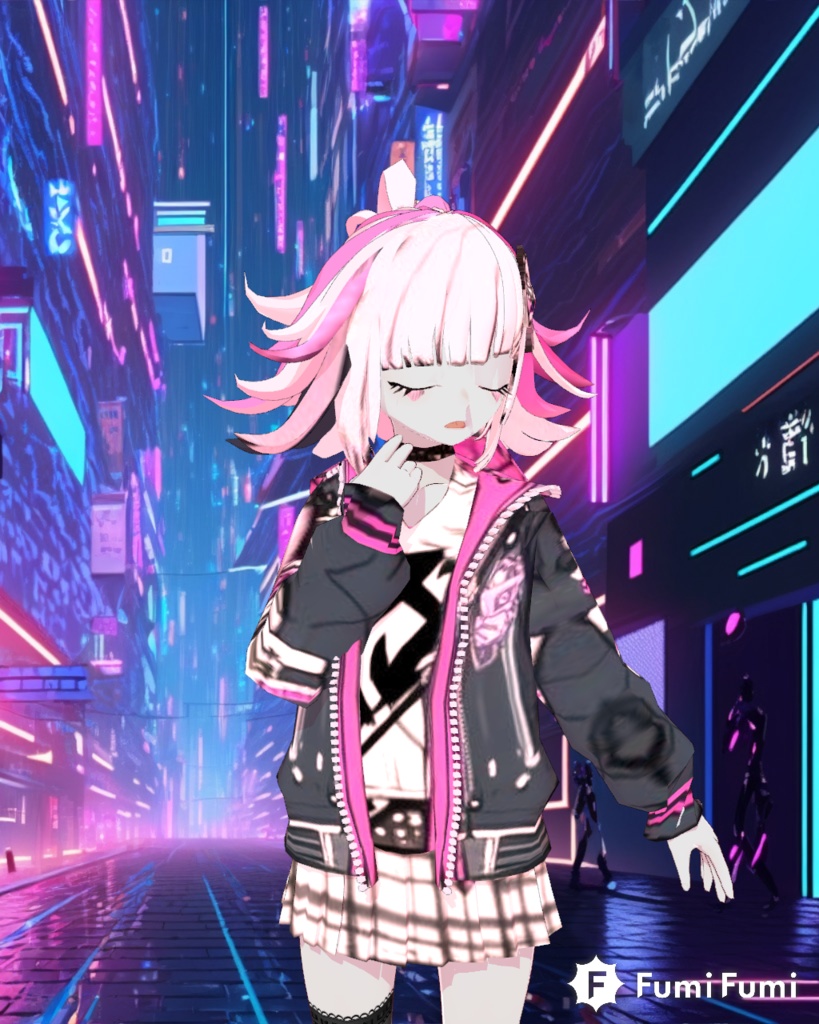 【無料版あり】AIイラストを立体化したサイバーパンク少女「レプリカ」