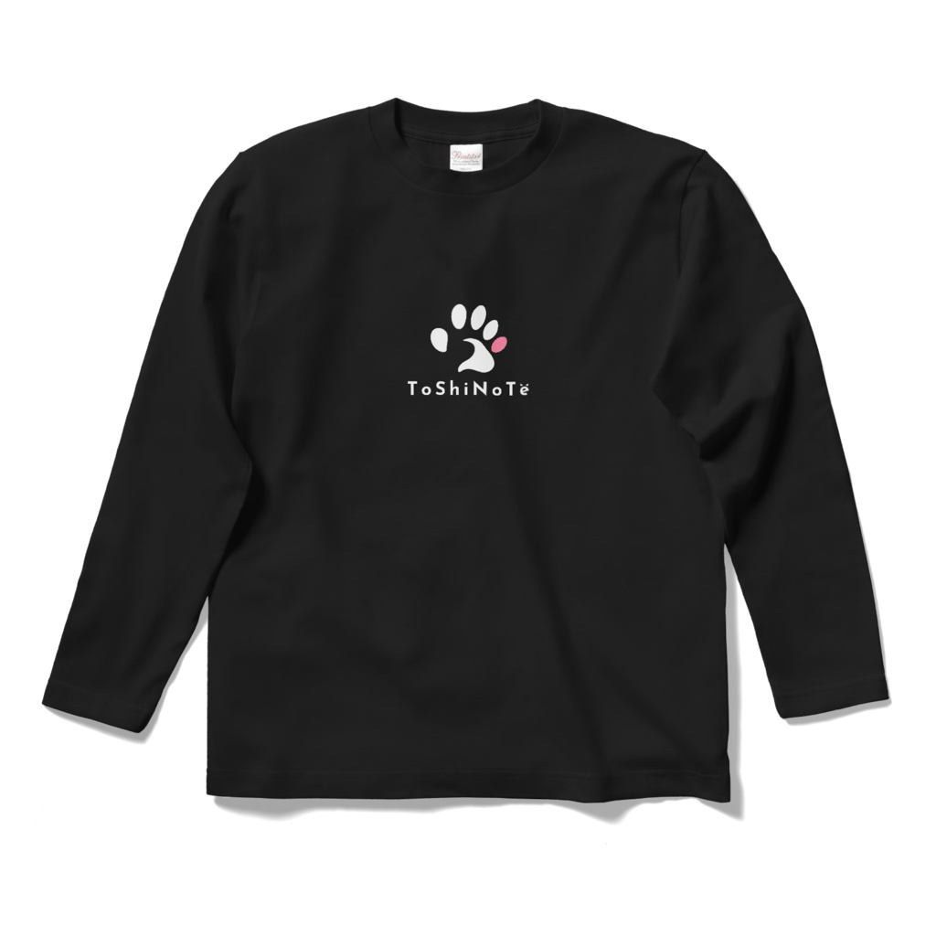 心にトシノテ ロングスリーブTシャツ ブラック