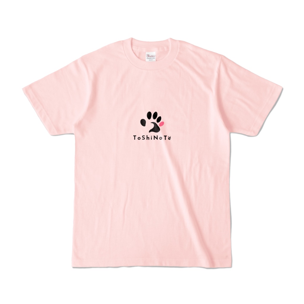 心にトシノテ カラーTシャツ ライトピンク