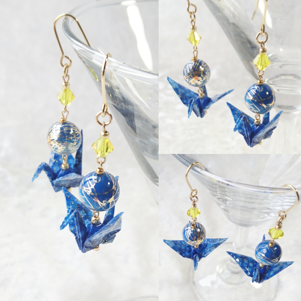 【三条】刀剣乱舞イメージ折鶴ピアス・イヤリング