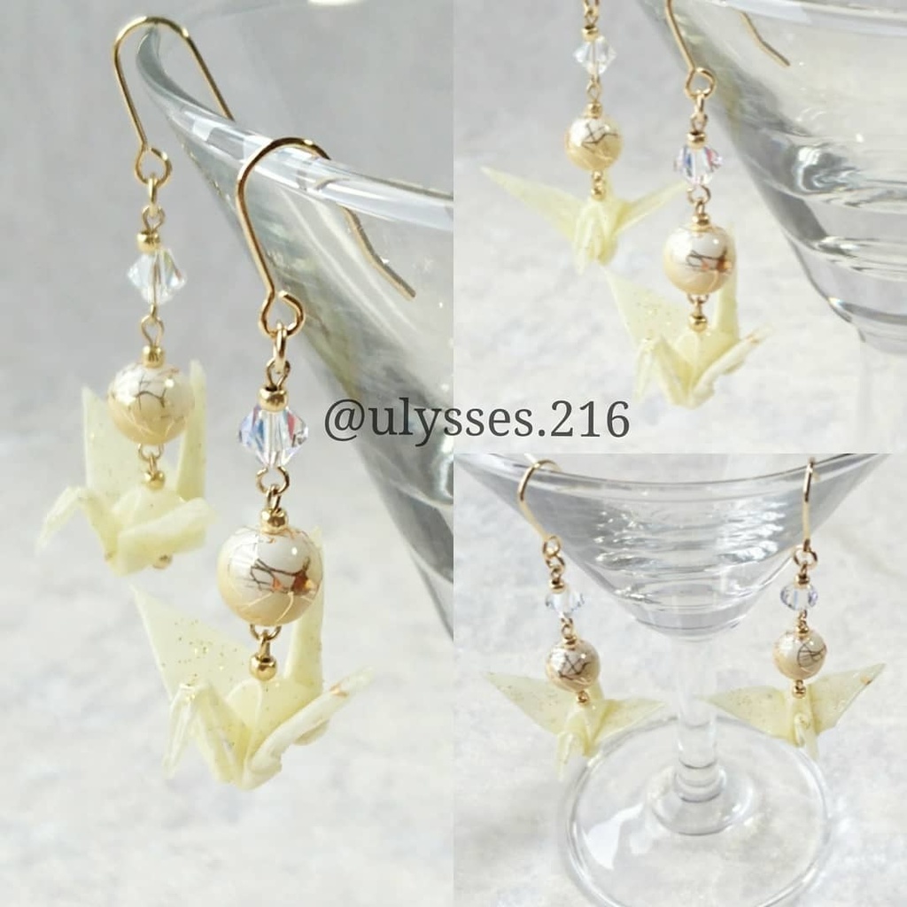 【源氏兄弟】刀剣乱舞イメージ折鶴ピアス・イヤリング