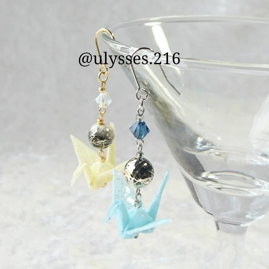 【源氏兄弟】刀剣乱舞イメージ折鶴ピアス・イヤリング