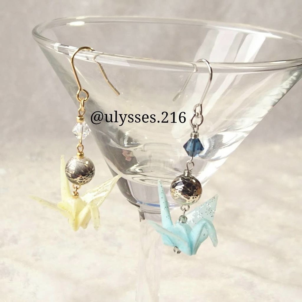 【源氏兄弟】刀剣乱舞イメージ折鶴ピアス・イヤリング