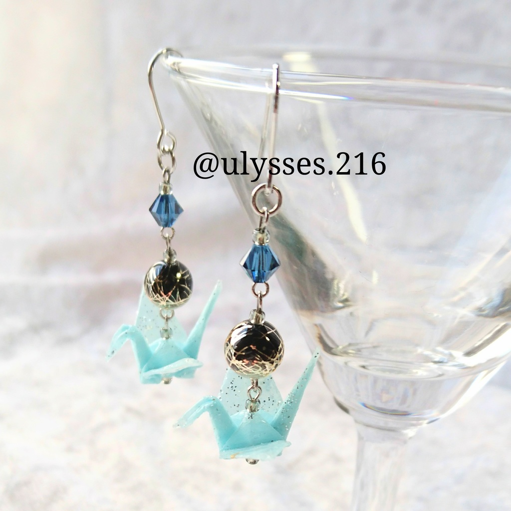 【源氏兄弟】刀剣乱舞イメージ折鶴ピアス・イヤリング