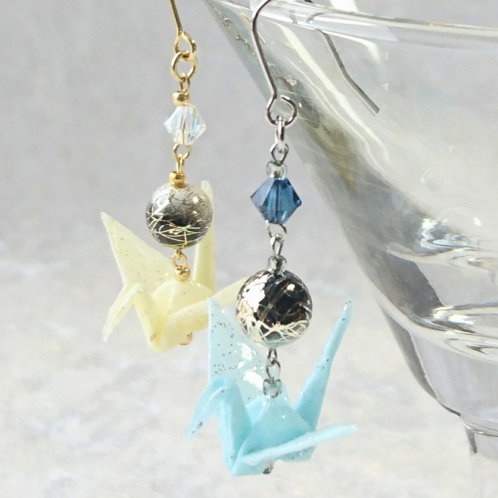 【源氏兄弟】刀剣乱舞イメージ折鶴ピアス・イヤリング