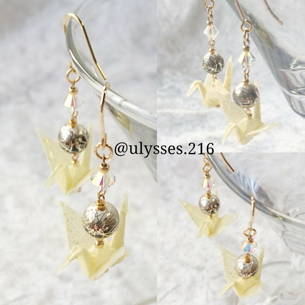 【源氏兄弟】刀剣乱舞イメージ折鶴ピアス・イヤリング