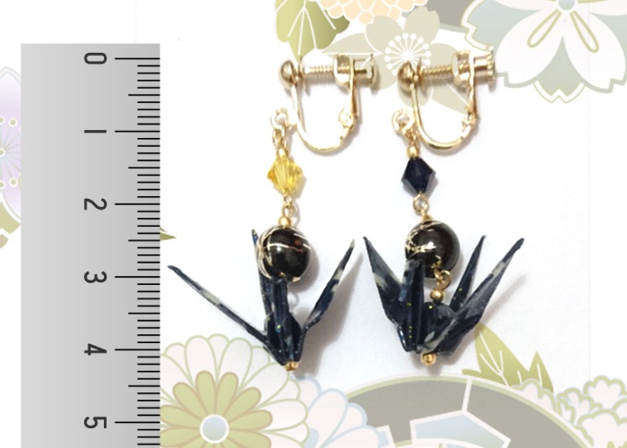 【物吉貞宗】刀剣乱舞イメージ折鶴ピアス・イヤリング