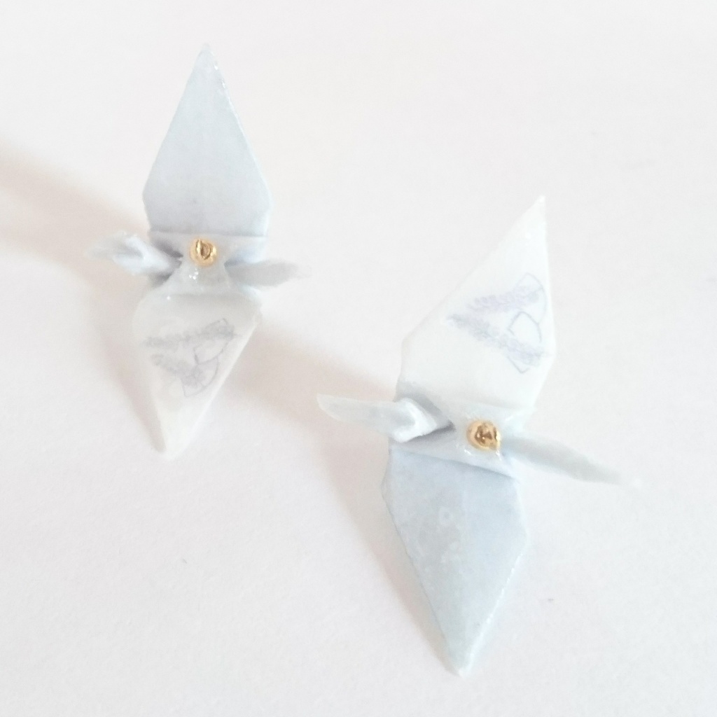 【鶴丸国永・軽装】刀剣乱舞イメージ折鶴ピアス・イヤリング